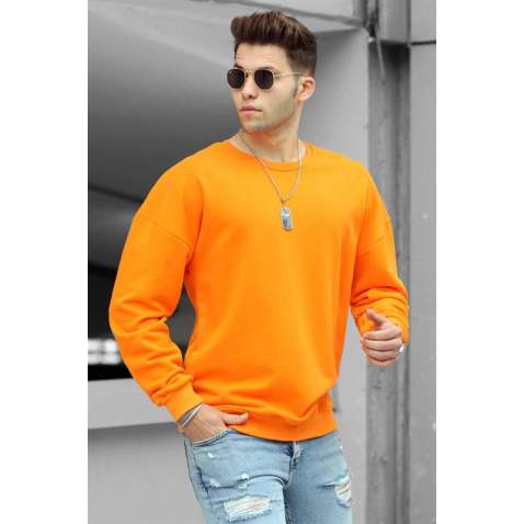 Madmext Men Orange Sweatshirt 4872 - Turuncu