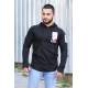 Madmext Men Black Hoodie Sweatshirt 2241 - Siyah