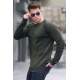 Khaki Round Neck Knitwear Sweater 5766 - Haki