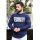 Madmext Navy Blue Rapped Sweatshirt 4126 - Lacivert