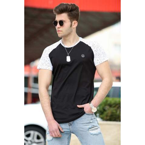 Madmext Black T-shirt for Men 4523 - Siyah