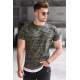 Madmext Men Camouflage Khaki T-shirt 4480 - Haki