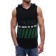 Madmext Men Black Tank Top Hoodie 2858 - Siyah