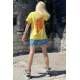 Mad Girls Printed Yellow T-shirt MG1419 - Sarı