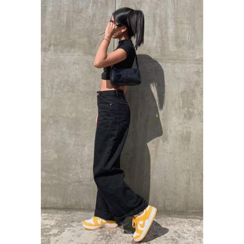 Mad Girls Black Palazzo Jeans MG1330 - Siyah