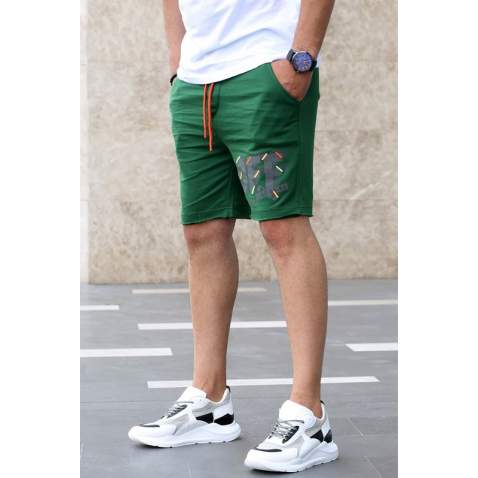 Madmext Green Printed Capri for Men 4247 - Yeşil