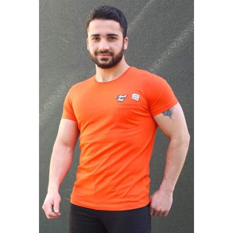 Madmext Orange T-shirt for Men 3037 - Turuncu