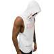 Sleeveless T-Shirt In Hooded White 2992 - Beyaz