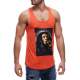 Madmext Orange Bob Marley Printed T-shirt for Men 2634 - Turuncu