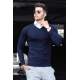 Madmext Navy Blue V-Neck Knitwear Jumper 4674 - Lacivert