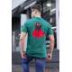 Madmext Men Printed Dark Green T-shirt 5384 - Koyu yeşil