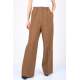 Mad Girls Striped Brown Palazzo Pants MG1332 - Kahverengi