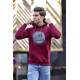 Madmext Maroon Printed Hoodie 4187 - Bordo