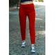 Mad Girls Maroon Pocket Detailed Sweatpants MG463 - Kırmızı