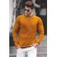 Madmext Men Color Block Mustard Sweater 5082 - Hardal