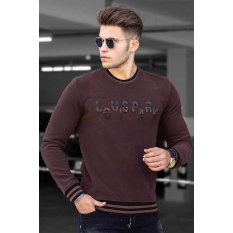 Madmext Brown Sweatshirt 9431 - Kahverengi