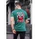 Madmext Men Printed Dark Green T-shirt 5383 - Koyu yeşil