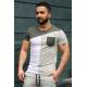 Madmext Grey T-shirt with Pocket for Men 3015 - Gri