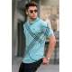 Men Designed Mint Green Polo T-Shirt 5870 - Mint yeşili