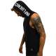 Madmext Men Black Hoodie Vest 2537 - Siyah