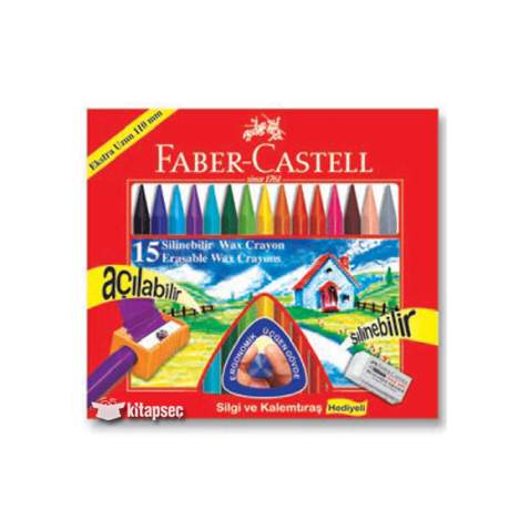 Faber 122715 Silinebilir Wax Crayon Pastel 15 Li