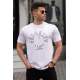 Madmext Men Printed White T-shirt 5371 - Beyaz