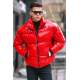 Red Shiny Basic Puffer Jacket 5993 - Kırmızı