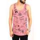 Madmext Men Printed Pink Tank Top 2319 - Pembe