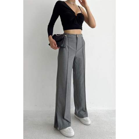 Anthracite Palazzo Pants MG1553 - Antrasit