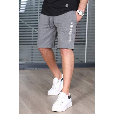 Madmext Anthracite Capri Shorts 5403 - Antrasit