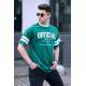 Men Printed Green Oversize T-Shirt - Yeşil